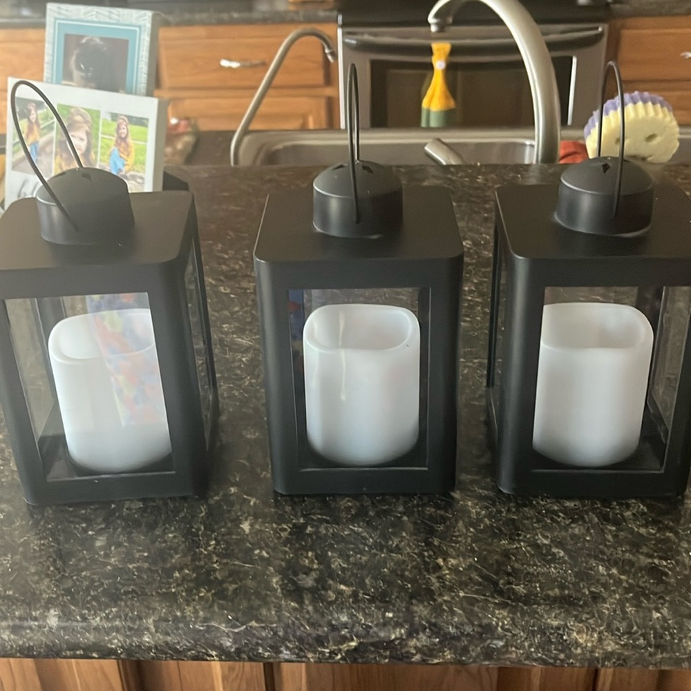 SOLD!! Set of 3 color changing lanterns!!!